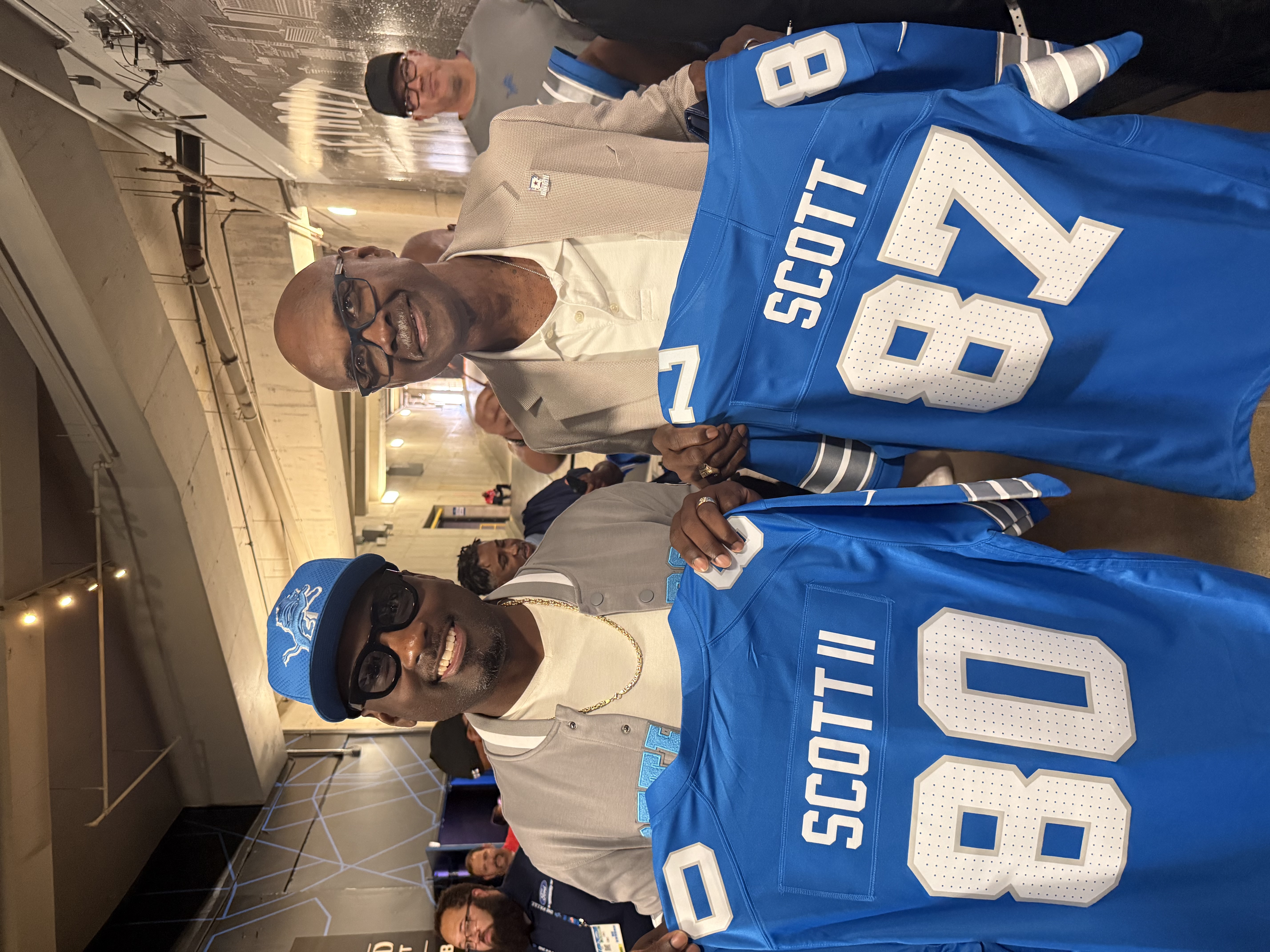 Freddie Scott II with his father, Freddie Scott Sr.