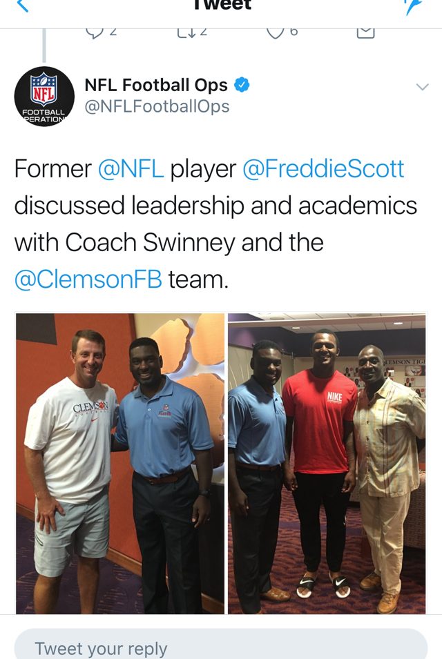 Shout-out — NFL Football Ops × Clemson